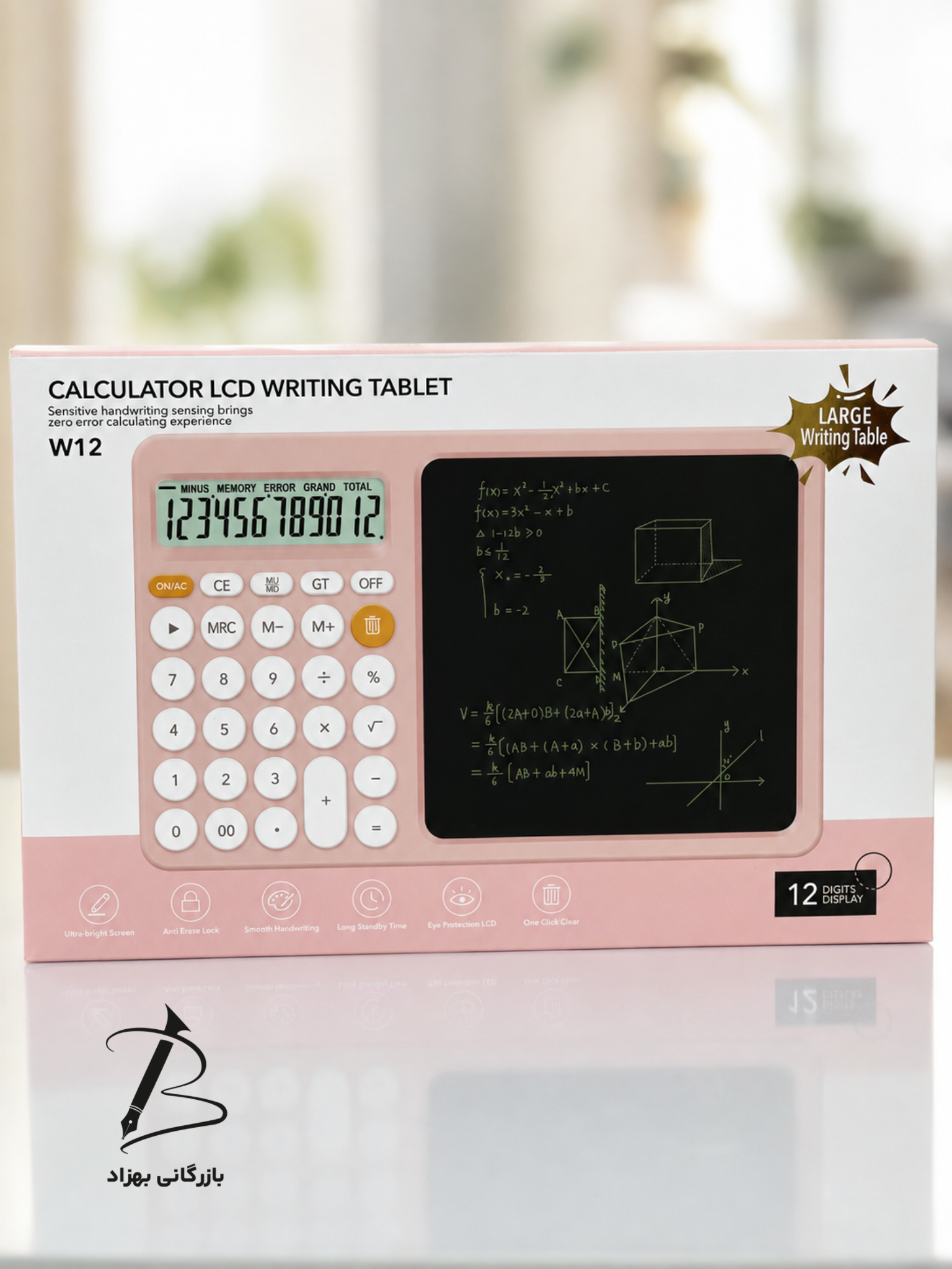 ماشین حساب LCD تبلتی W12 با صفحه نوشتاری